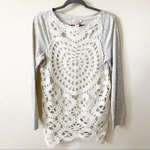 Sundance Crochet Detail Sweatshirt